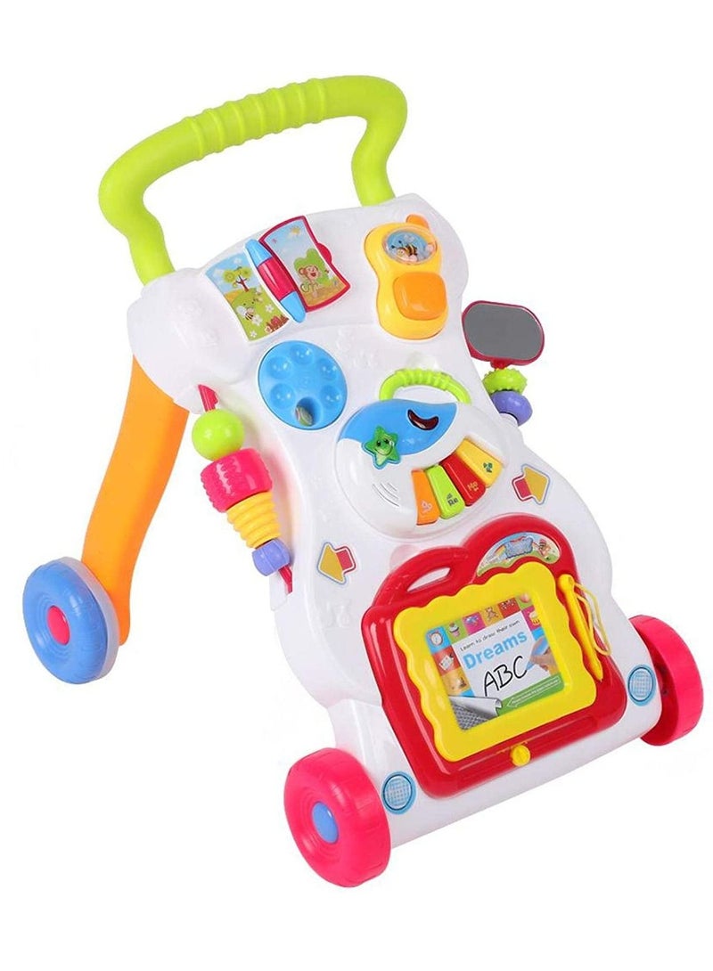HUNGER Baby Activity Walker, First Step Multiple Pattern, Sit & Play, Music toy, Stand & Walk, Building Blocks, Intelligence Development,Walker for 6-18 Months Baby,Boy&Girl Birthday Gift - Image 2
