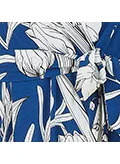 MELA LONDON Leaf Print Dipped Hem Wrap Dress