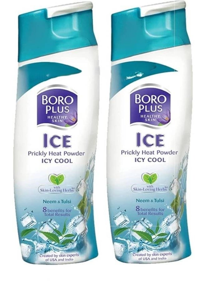 BOROPLUS Prickly Heat Ice Cool Powder- (2 x 185 g) - Image 1