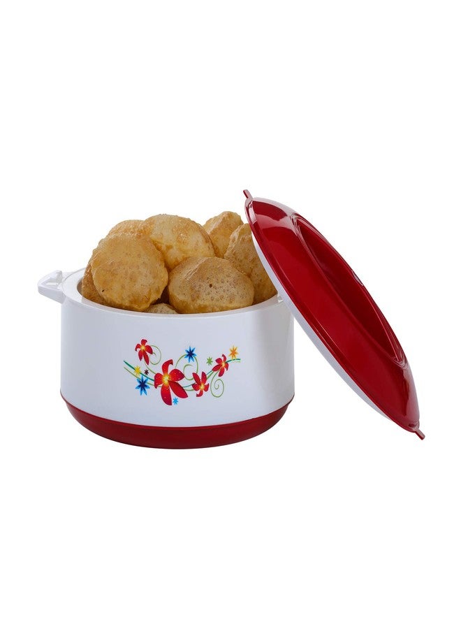 Varmora Imperial Inner Steel Casserole |Hot Pot for Kitchen| Chapati Box - 2500ml- Red - Image 2