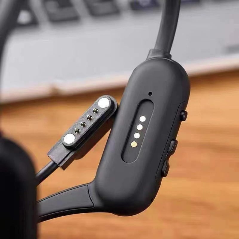 XIMAND Magnetic Charging Cable 4-Pin 7.62mm X2 Bone Conduction Open-Ear Wireless Headphones,Replacement USB Charger Cord Wireless Bluetooth Headphones Cable 2 Pack (4 Pin) - Image 3