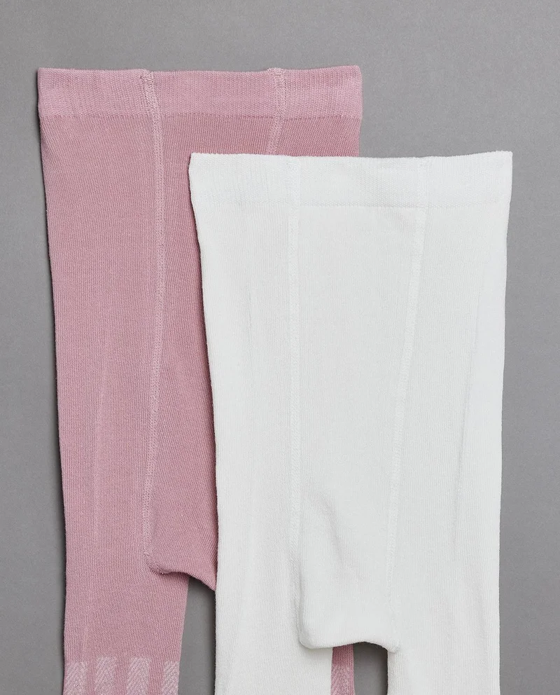 R&B 2 Pack Footed Stockings