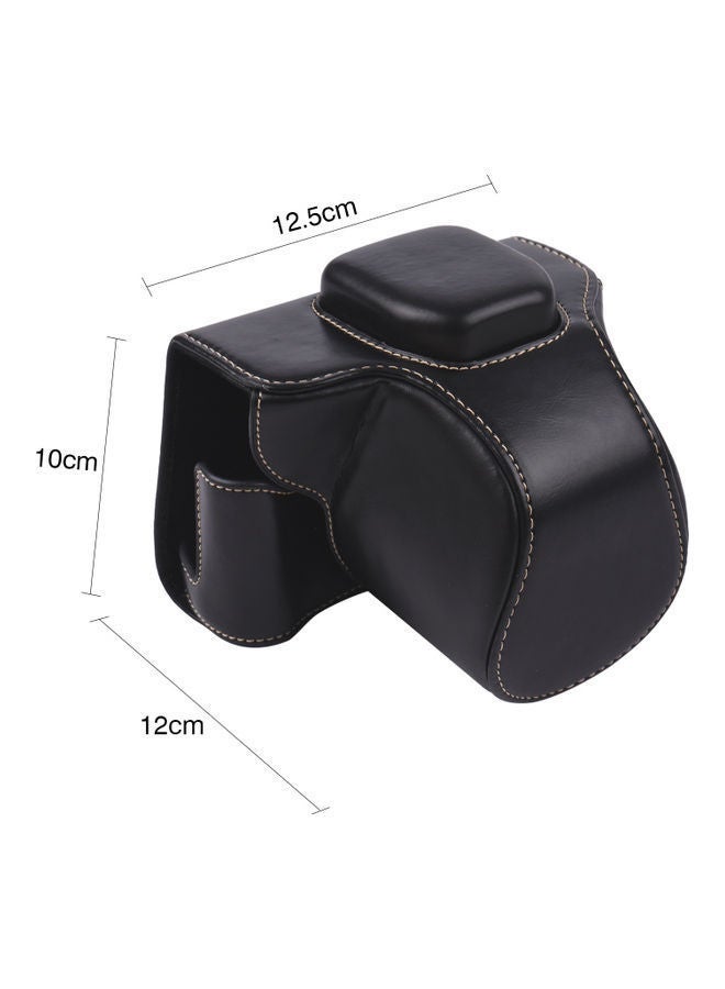 NIBEMINENT Vintage Camera Case With Shoulder Strap For Fujifilm XT100 Black  - Image 5