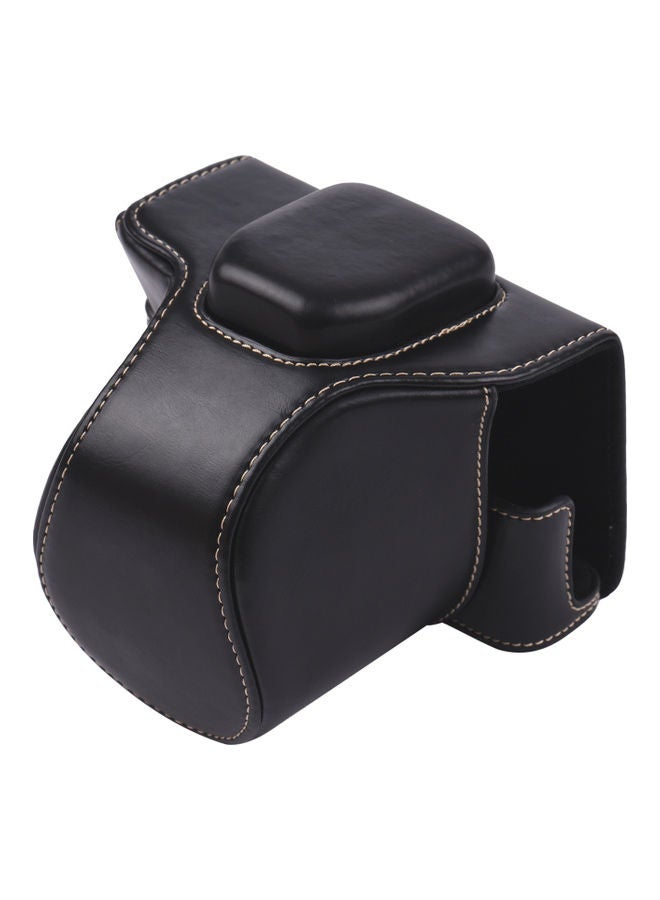 NIBEMINENT Vintage Camera Case With Shoulder Strap For Fujifilm XT100 Black  - Image 2