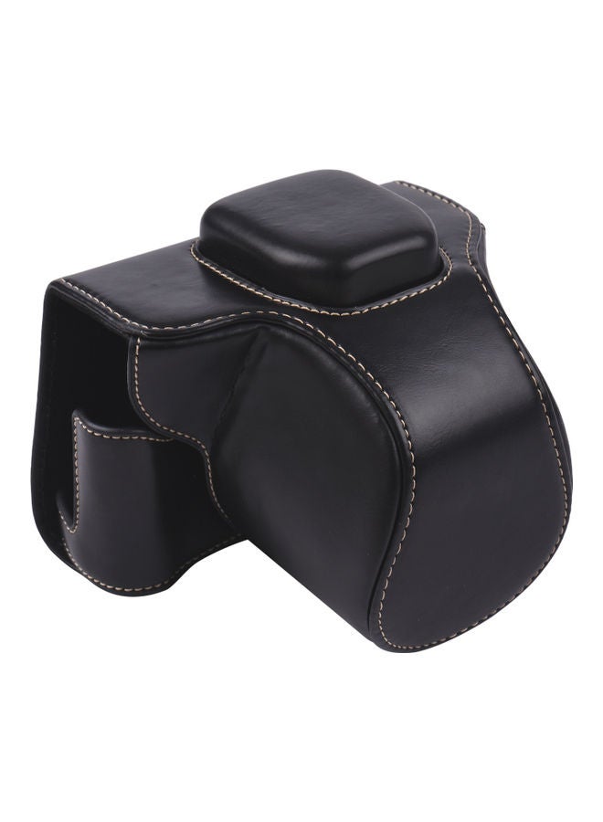 NIBEMINENT Vintage Camera Case With Shoulder Strap For Fujifilm XT100 Black  - Image 3