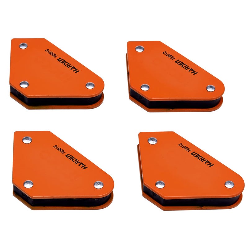 Harden 4Pcs Welding Magnetic Angle Set Corner Clamp MultiAngle for Welding and Holding Purpose 45kg Holding Force Capacity 765010 - Image 1