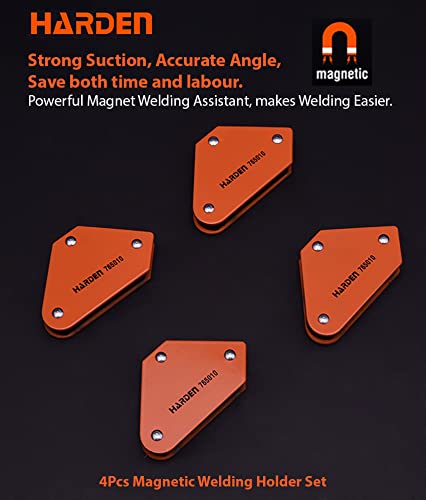 Harden 4Pcs Welding Magnetic Angle Set Corner Clamp MultiAngle for Welding and Holding Purpose 45kg Holding Force Capacity 765010 - Image 3