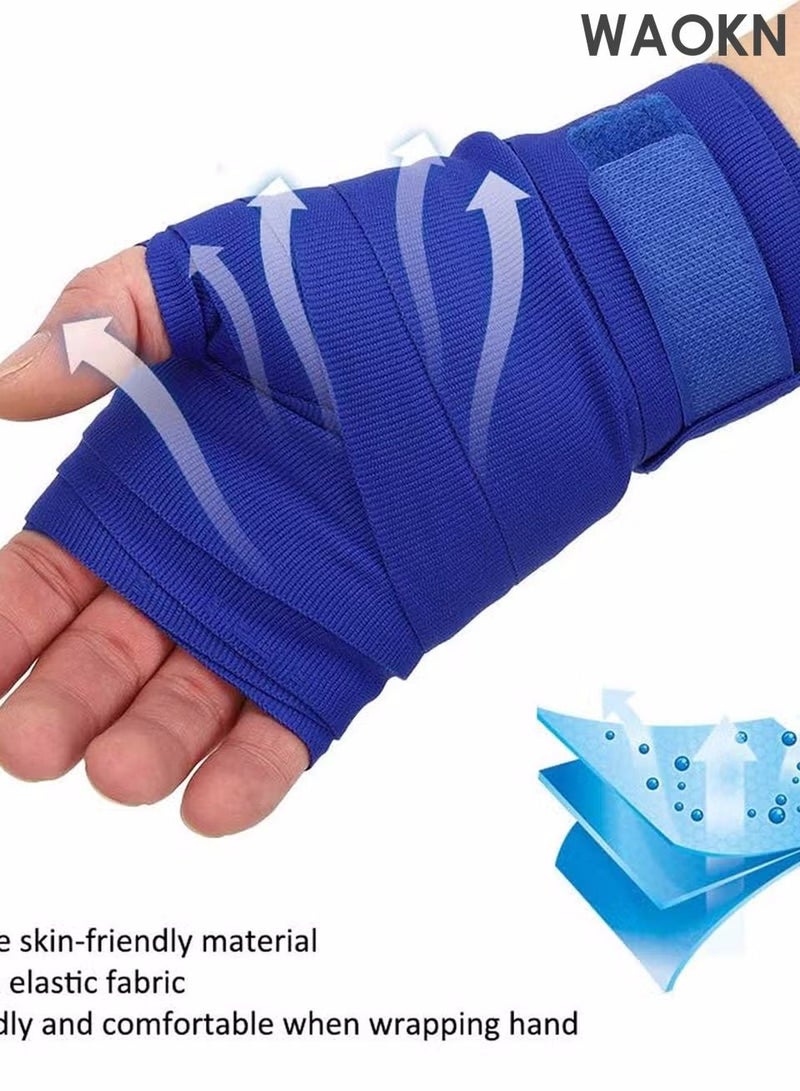 WAOKN Sports Hand Wraps, 3M/120INCH Boxing Hand Wraps, Boxing Hand Wraps, Elasticated Thumb Loop Bandages, Under Mitts Wrist Wrap Protection Muay Thai Kickboxing Martial Arts Punching Bag Training，Boxing Hand Wraps Inner Gloves, Sports Hand Wraps Elasticated Thumb Loop Bandages, Men Women Under Mitts Straps Wrist Protection, Muay Thai MMA Kickboxing Martial Arts, Speed Bag Punching Training - Image 3