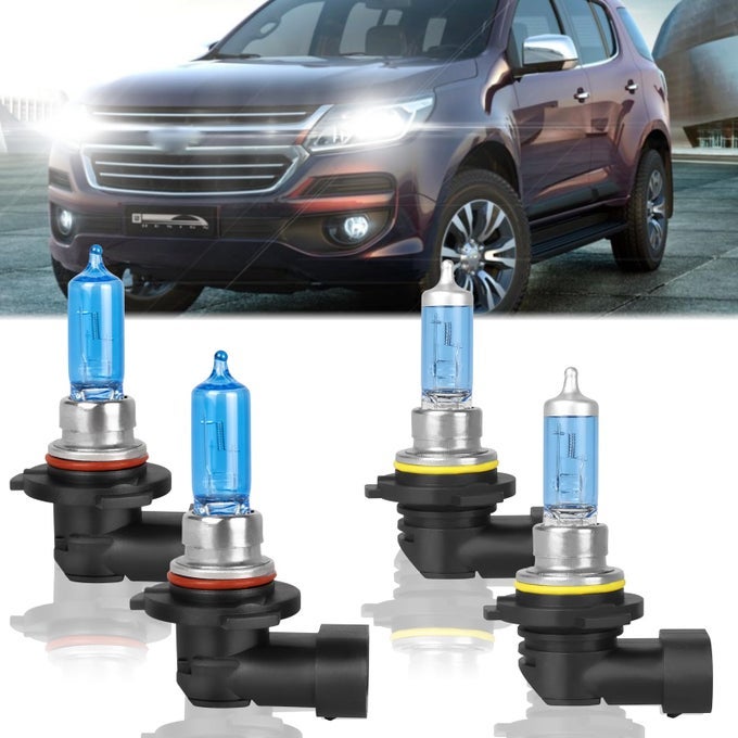 Fit For Chevy Trailblazer 20022009 High Performance Halogen Headlight Bulbs9005 High Beam 9006 Low Beam Headlamp Replacement Bulbs Kitpack Of 4