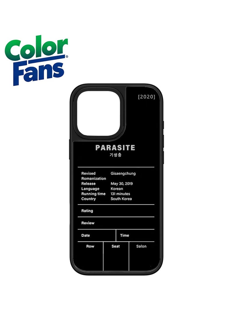 Color Fans - iPhone 13 Pro "Parasite" Minimalist Mirror Case  - Black and White Cinematic Design - Image 1