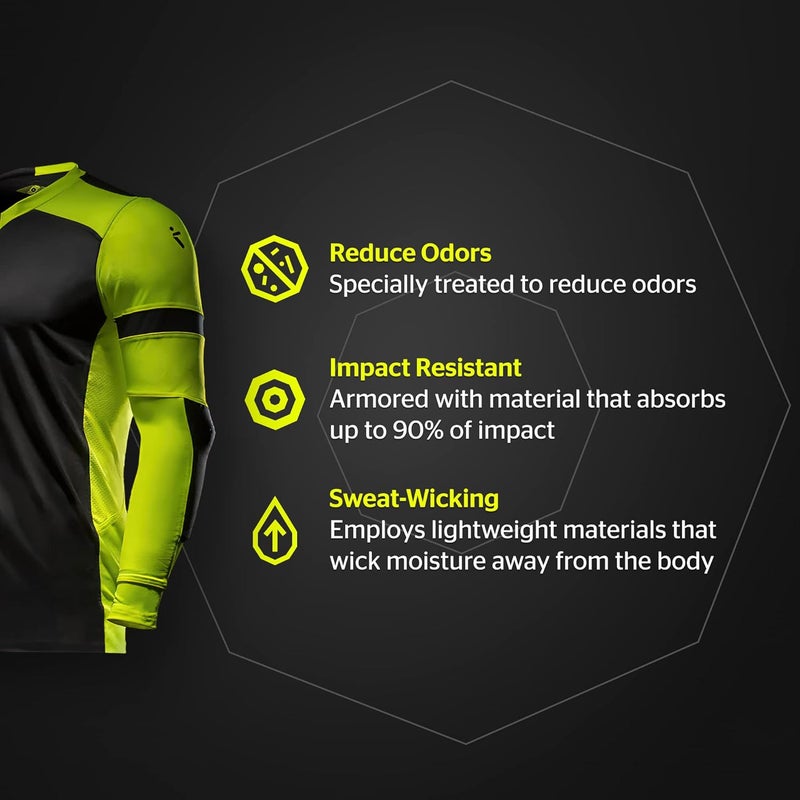 Storelli ExoShield Gladiator Goalkeeper Jersey, High-Impact Protection, Sweat-Wicking, Breathable Athletic Shirt for Soccer - Image 3