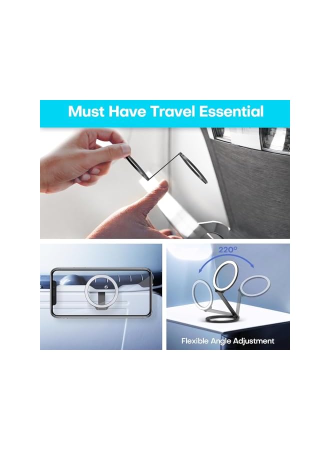 Green Tiger Mini Airplane Magnetic Phone Holder, Mag-Safe Compatible, Magnetic Travel Phone Mount, Must-Have Travel Accessories, Ideal for Long Flights, Compact and Convenient, Great for Smartphones - Image 2