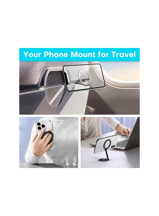 Green Tiger Mini Airplane Magnetic Phone Holder, Mag-Safe Compatible, Magnetic Travel Phone Mount, Must-Have Travel Accessories, Ideal for Long Flights, Compact and Convenient, Great for Smartphones - Image 3