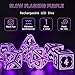 FONVGOGO Light up DND Dice Set RechargeableCool LED D and D Dice 7pcs with Charging Box Polyhedral Dungeons and Dragons RPG Dice Set for Role Playing Table GameAstral Shard Purple - Image 4