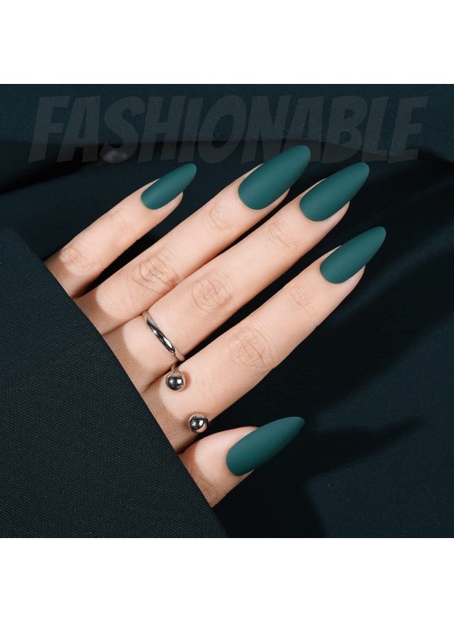 FANDAMEI - FANDAMEI Matte Press on Nails, 288PCS Almond Fake Nails Full Cover, Short Glue on Nails with Nail Glue, 12 Solid Color False Nails for Nail Art DIY - Image 1