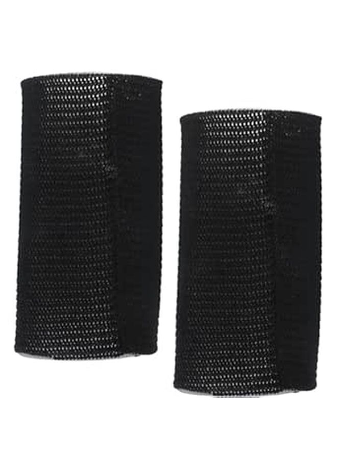 SUPVOX Elastic Ankle Brace and Wrist Wrap Set 2pcs Skin Friendly Black Portable Sports Protection - Image 1