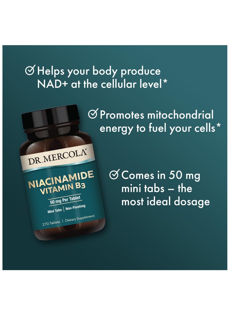 Dr. Mercola Niacinamide vitamin b3 50 mg per tablet mini tabs |  non-flushing, 270 tablets | dietary supplement  - Image 4