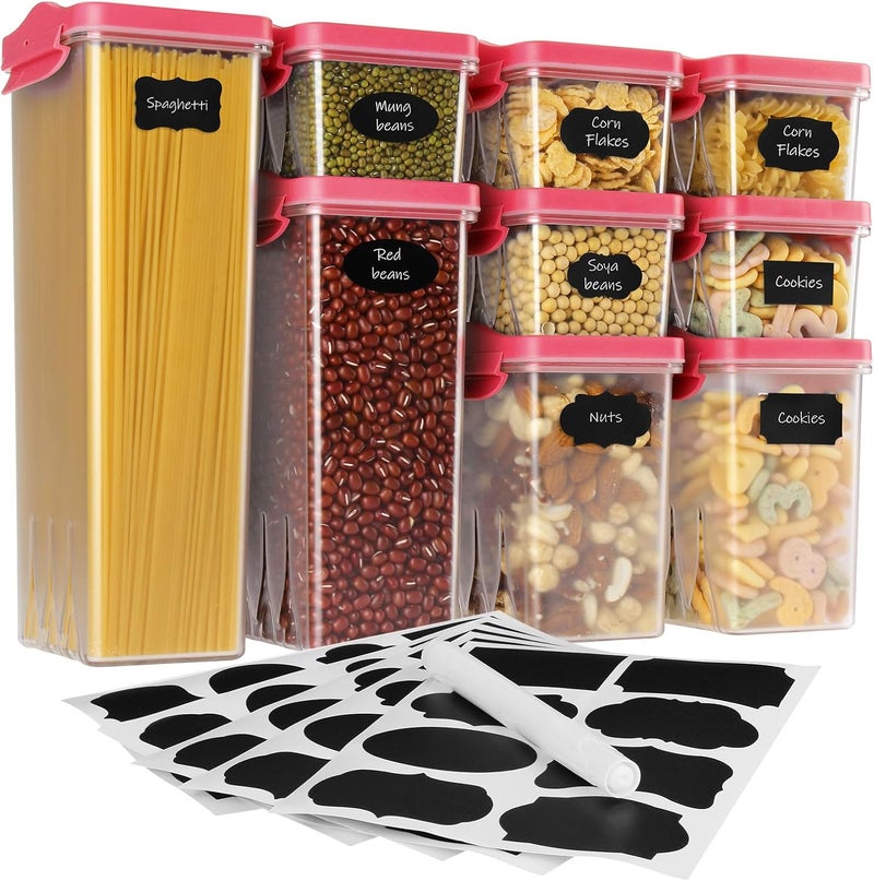 HOMER Moroccan Style Kitchen Canisters, 9-Piece BPA-Free Food Storage Set | Air-Tight Containers for Cereal, Pasta, Coffee & Spices - Image 1