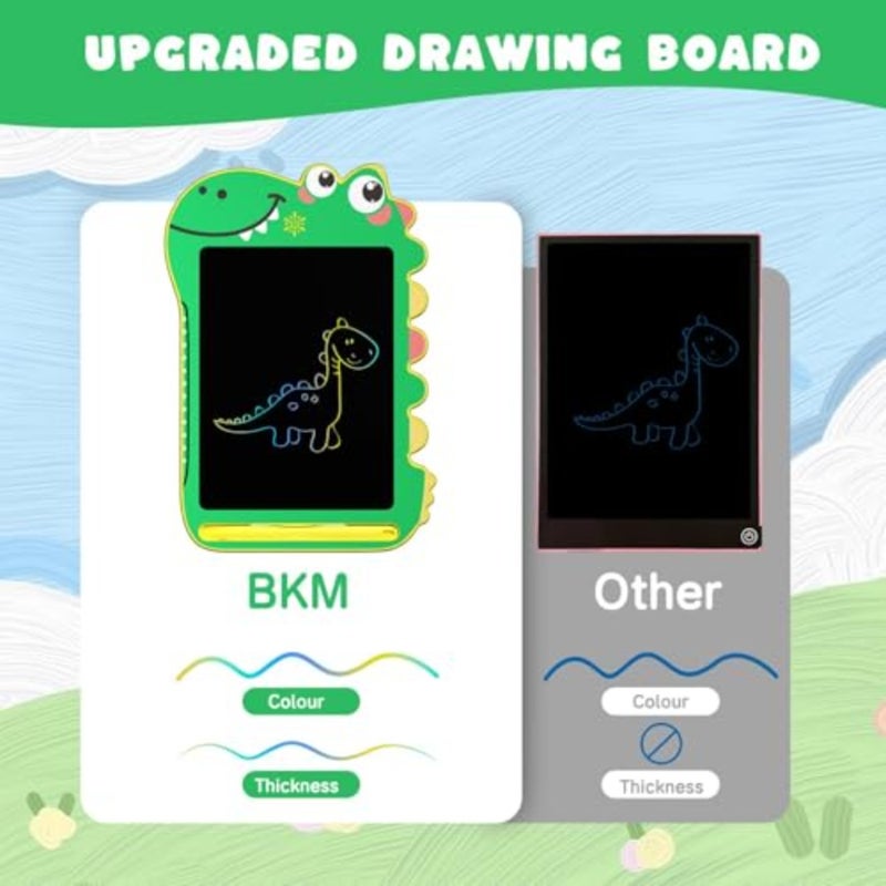 LCD Writing Tablet for,8.5 Inch Dinosaur Colorful Doodle Board with Screen Lock Erase Button Educational Drawing Pad for 3-8 Year Old Boys Girls Birthday Gift Travel Toy - Image 2