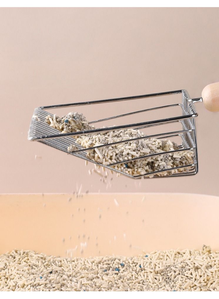 Altheqa Durable Litter Shovel Metal scoop with stand pink - Image 3