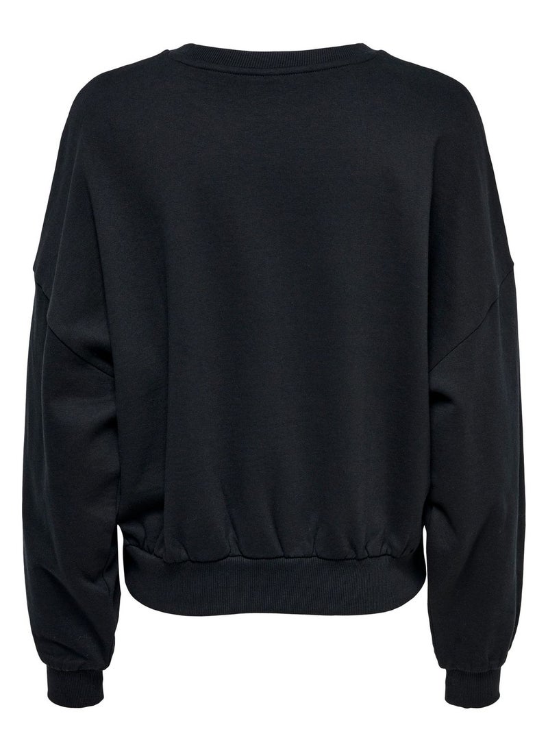 Jacqueline de Yong Text Knitted Sweatshirt  - Image 2
