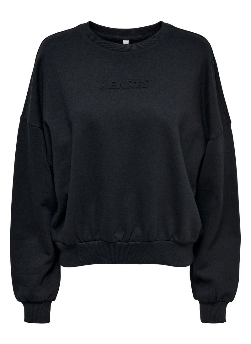 Jacqueline de Yong Text Knitted Sweatshirt  - Image 1