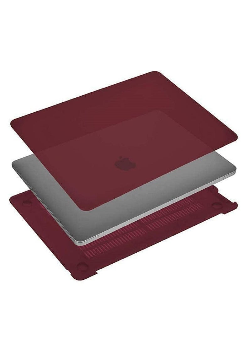 Generic - Protective Hard Shell Case Cover For MacBook Air 13 Inch With Retina Display and Touch ID Model A1932/A2179/A2337 M1 Released 2018/2019/2020 Wine Red - Image 1