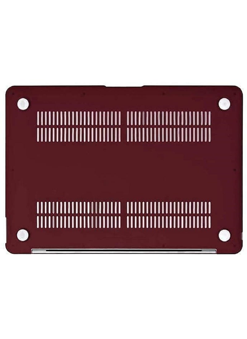 Generic - Protective Hard Shell Case Cover For MacBook Air 13 Inch With Retina Display and Touch ID Model A1932/A2179/A2337 M1 Released 2018/2019/2020 Wine Red - Image 1
