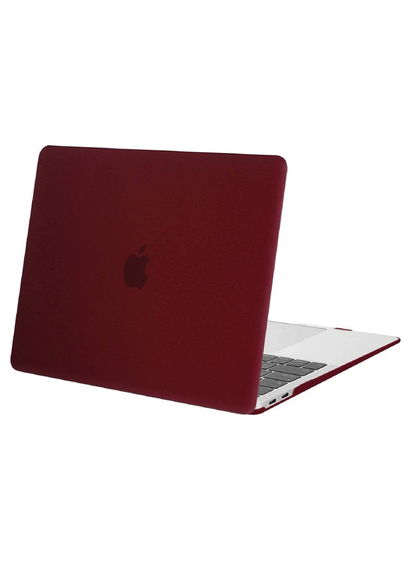 Generic - Protective Hard Shell Case Cover For MacBook Air 13 Inch With Retina Display and Touch ID Model A1932/A2179/A2337 M1 Released 2018/2019/2020 Wine Red - Image 1