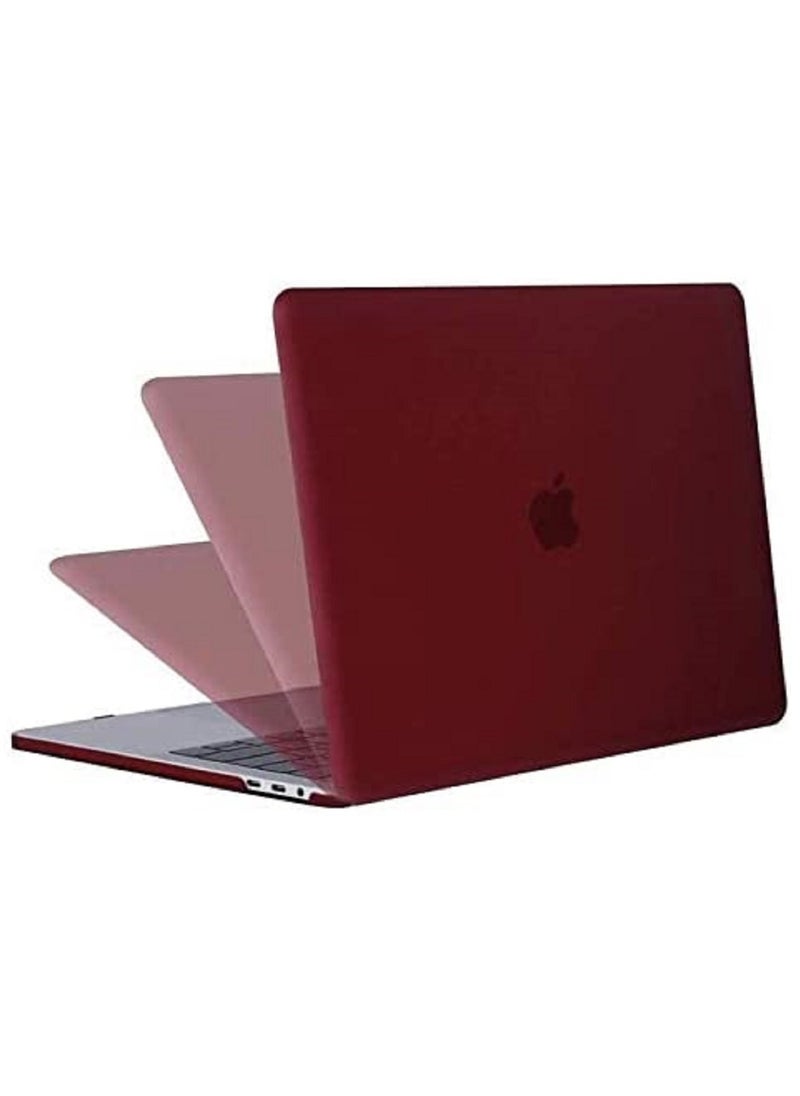 Generic - Protective Hard Shell Case Cover For MacBook Air 13 Inch With Retina Display and Touch ID Model A1932/A2179/A2337 M1 Released 2018/2019/2020 Wine Red - Image 1