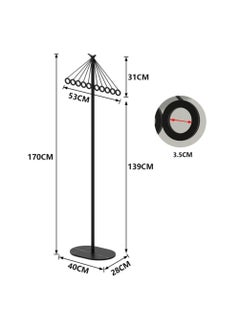 Generic Circular Ring Clothes Stand Hanger, Creative Umbrella Style Clothes Rack, Bedroom Clothes Stand, Home Floor Standing Garment Rack, Living Room Clothing Hanging Rack for Long Dress Coat Suit (Gold)  - Image 2