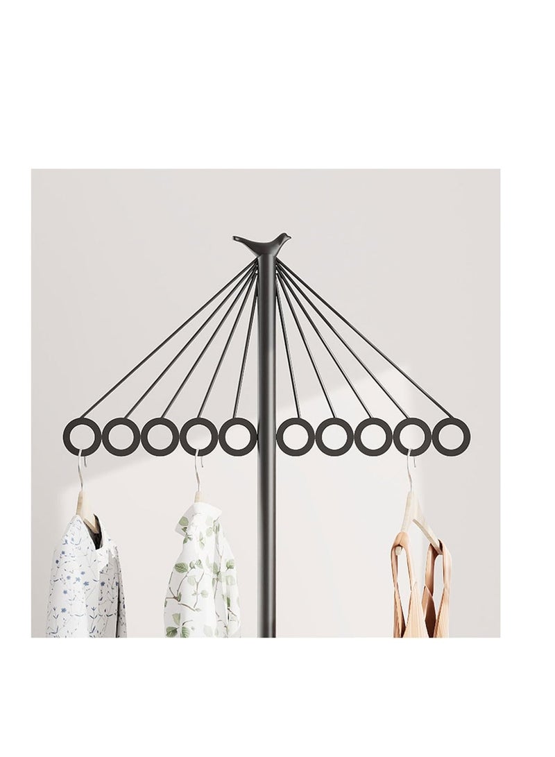 Circular Ring Clothes Stand Hanger, Creative Umbrella Style Clothes Rack, Bedroom Clothes Stand, Home Floor Standing Garment Rack, Living Room Clothing Hanging Rack for Long Dress Coat Suit (Gold)  - Image 5