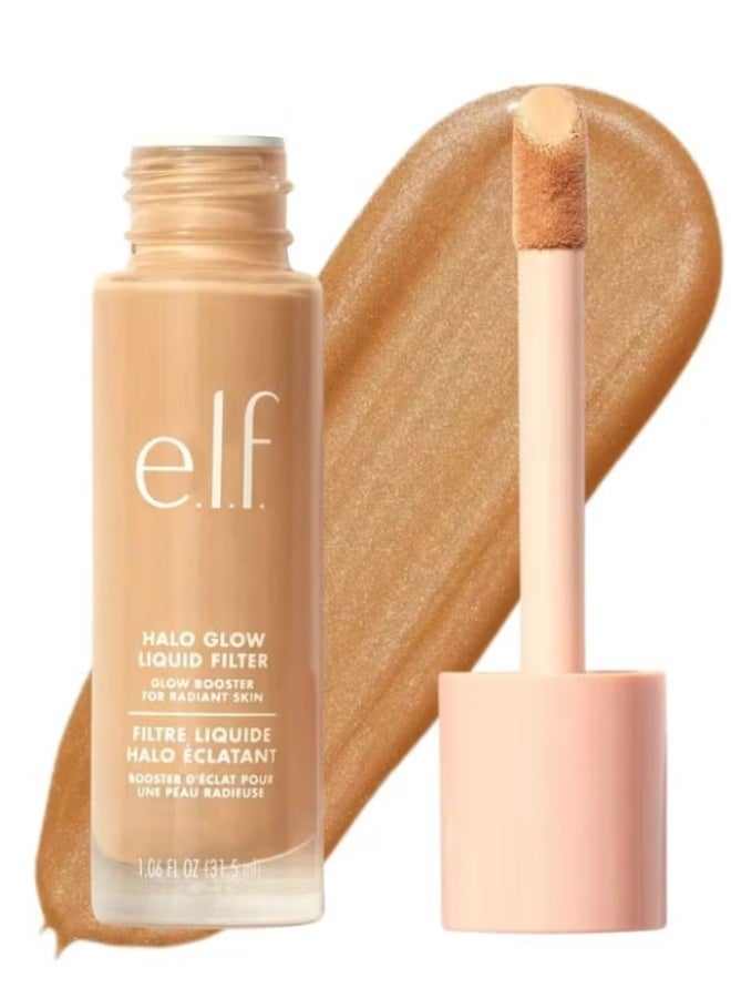 elf e.l.f. Halo Glow Liquid Filter 5 Medium/Tan, 31.5ml  Illuminating Liquid Makeup for Radiant, Soft-Focus Glow - Image 1