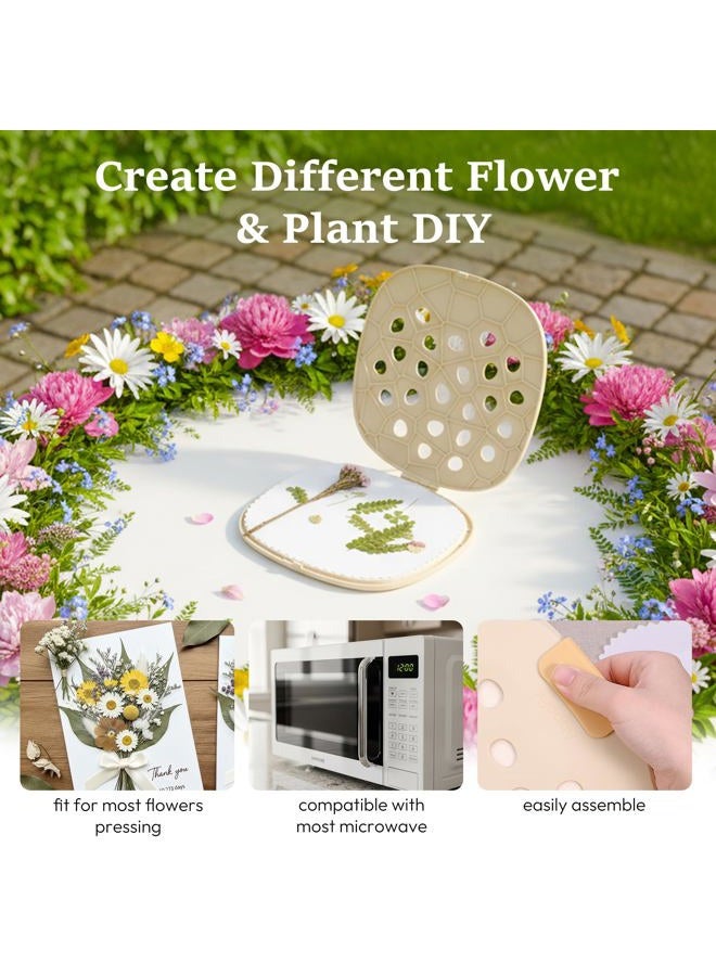 Aboofx Large Microwave Flower Press Kit, 9 x 9 inch Quickly Flower Drying Kit Leaf Press Flower Pressing Kit for Adults Fast Making Pressed Plant Flowers Preservation Specimen DIY Crafts and Gift - Image 3