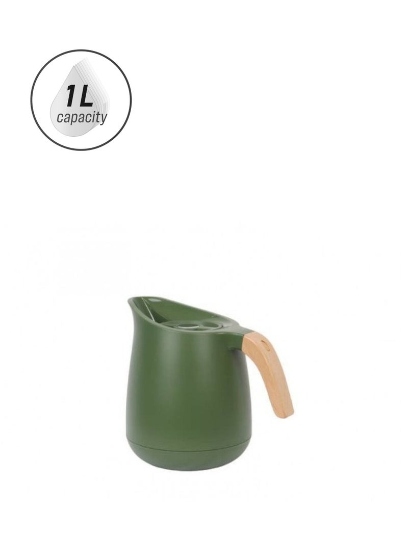 HOMEVEO - Thermos For Tea or Coffee With Plastic Body And Heat Preserving Steel From Inside 1liter - Image 1