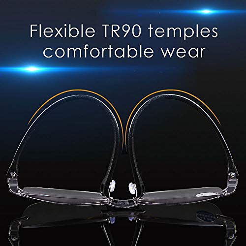 LUFF Premium Computer Reading Glasses Blue Light Blocking Diamond Cut Edge Design Spectacle Readers for Men - Image 3