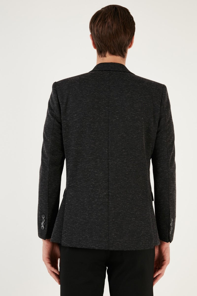 Buratti 6 Drop Double Slits Melted Slim Fit Blazer Men's Jacket 6601020  - Image 4