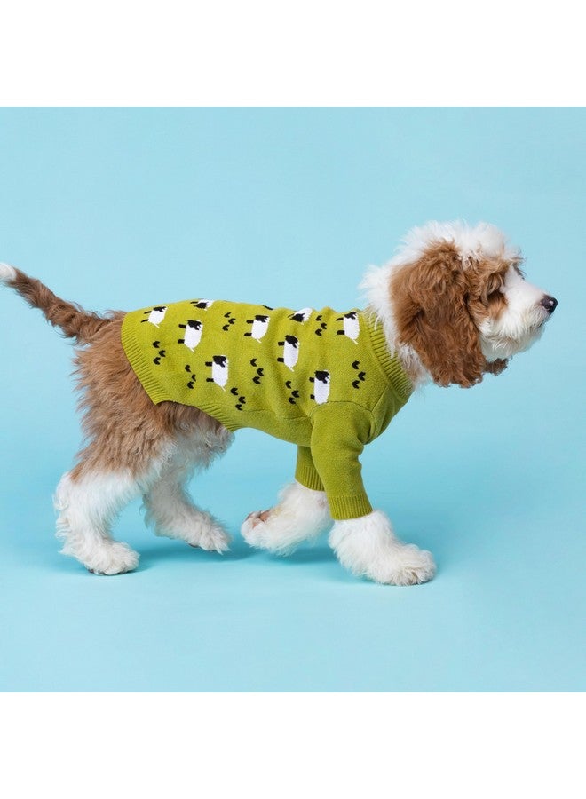 فيت وورم سترة Fitwarm المضحكة للكلاب، ملابس شتوية حرارية للكلاب الصغيرة - للأولاد والبنات - ملابس العطلات - كنزة صوفية - ملابس للحيوانات الأليفة - أسود، أخضر، أبيض - متوسط - Image 3