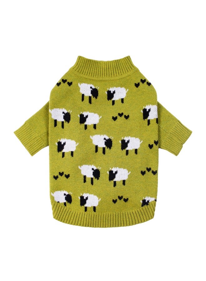 فيت وورم سترة Fitwarm المضحكة للكلاب، ملابس شتوية حرارية للكلاب الصغيرة - للأولاد والبنات - ملابس العطلات - كنزة صوفية - ملابس للحيوانات الأليفة - أسود، أخضر، أبيض - متوسط - Image 1