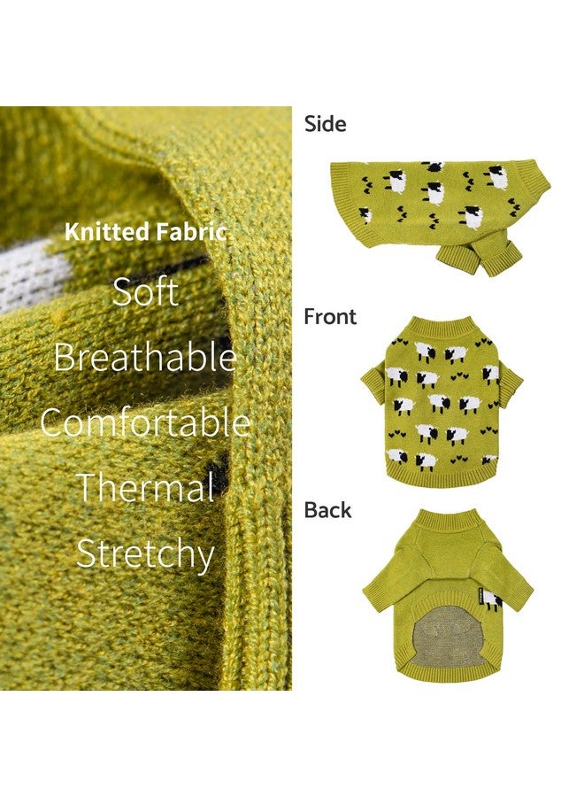 فيت وورم سترة Fitwarm المضحكة للكلاب، ملابس شتوية حرارية للكلاب الصغيرة - للأولاد والبنات - ملابس العطلات - كنزة صوفية - ملابس للحيوانات الأليفة - أسود، أخضر، أبيض - متوسط - Image 5