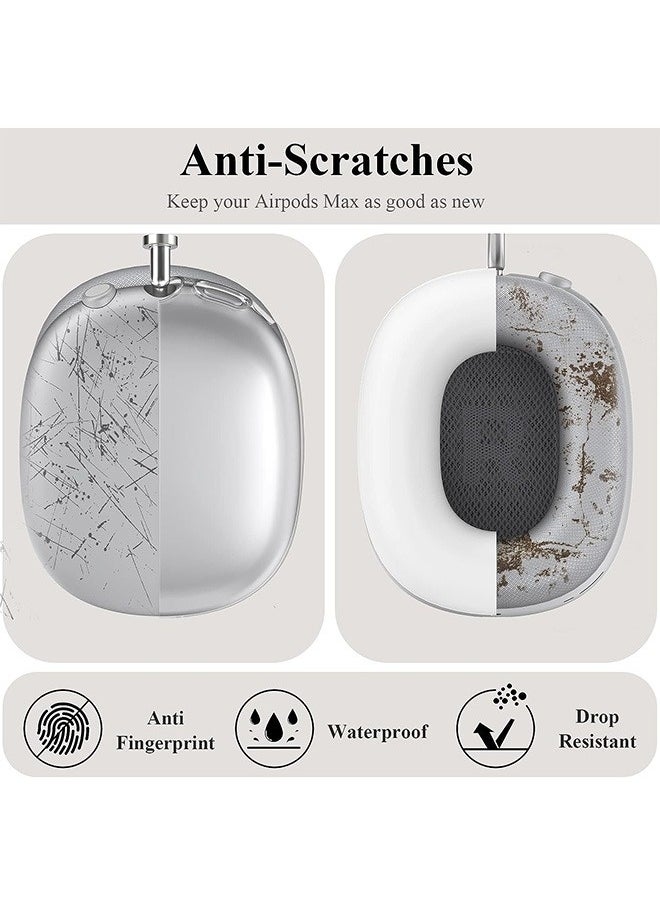 NIBEMINENT - Case Cover for Apple AirPods Max, Full Coverage Anti Scratch Silicone Headphone Protective Case, Headphone Protector Shell Accessories (Transparent) - Image 1