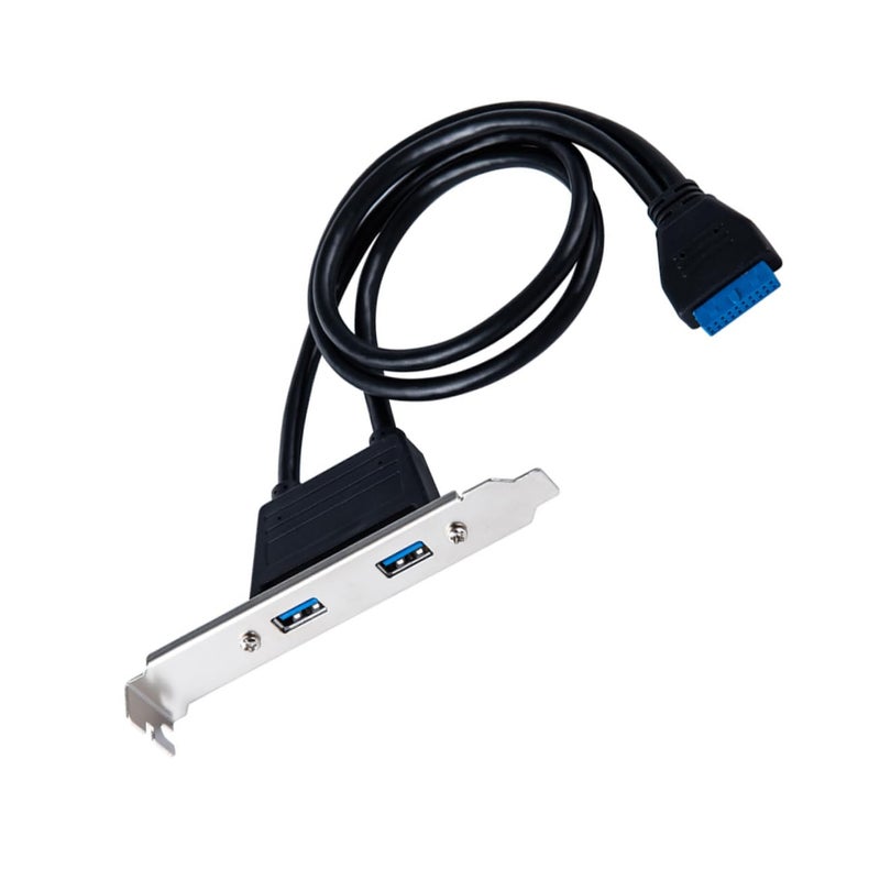 محول USB إلى مزدوج USB 3.0 لشريحة توسيع اللوحة الخلفية للوحة الأم تثبيت فتحة PCI - Image 2