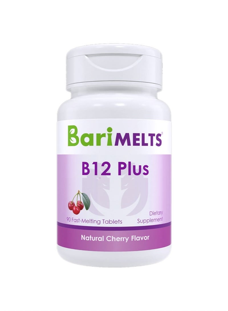 BariMelts B12 Plus, 90 Tablets, Natural Cherry Flavor - Image 1