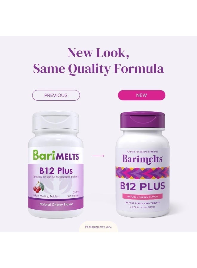 BariMelts B12 Plus, 90 Tablets, Natural Cherry Flavor - Image 2