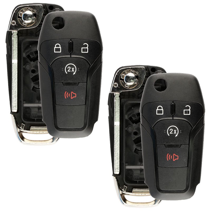 KeylessOption 2X Remote Start Flip Key Fob Shell Case Replacement for Ford N5F-A08TDA, 5923694 - Image 4