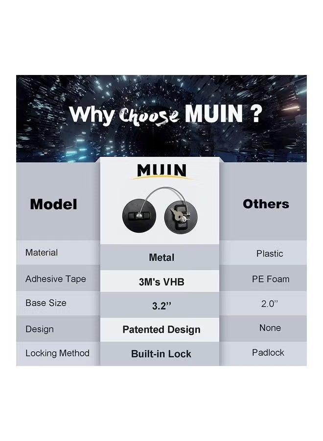 Highly Secured Refrigerator Lock With Key Black - Image 2