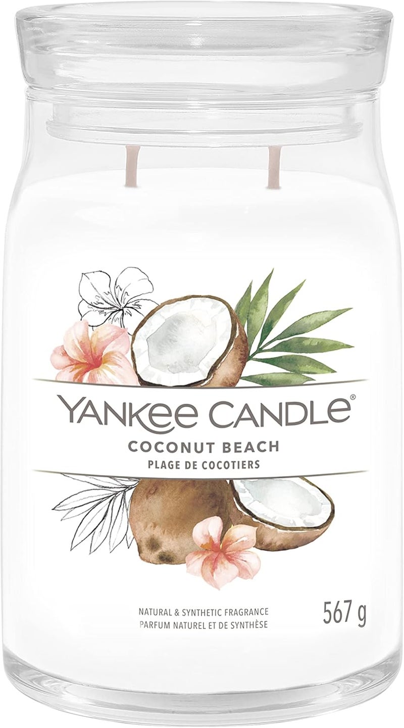 YANKEE CANDLE شمعة يانكي كاندل المميزة L شاطئ جوز الهند - 567غ - Image 1