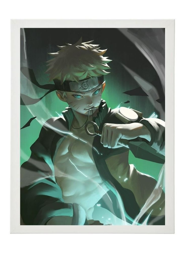 RKN Digital Wall Art Poster Frame Naruto Uzumaki  30X40 Cm - Image 1