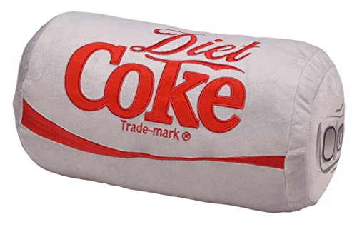 Mark Feldstein & Associates Coca Cola Diet Coke Can Classic Gray Embroidered Plush Throw Pillow, 13 in - Image 1