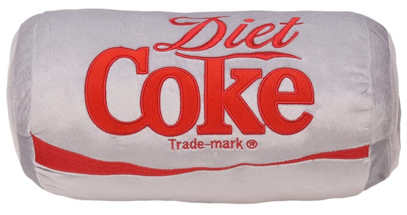 Mark Feldstein & Associates Coca Cola Diet Coke Can Classic Gray Embroidered Plush Throw Pillow, 13 in - Image 2